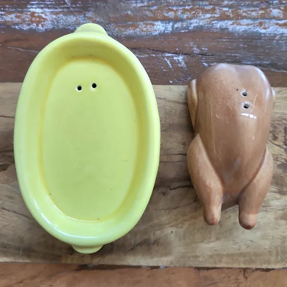 Vtg Salt & Pepper Turkey & Roasting Pan - Picture 4 of 6